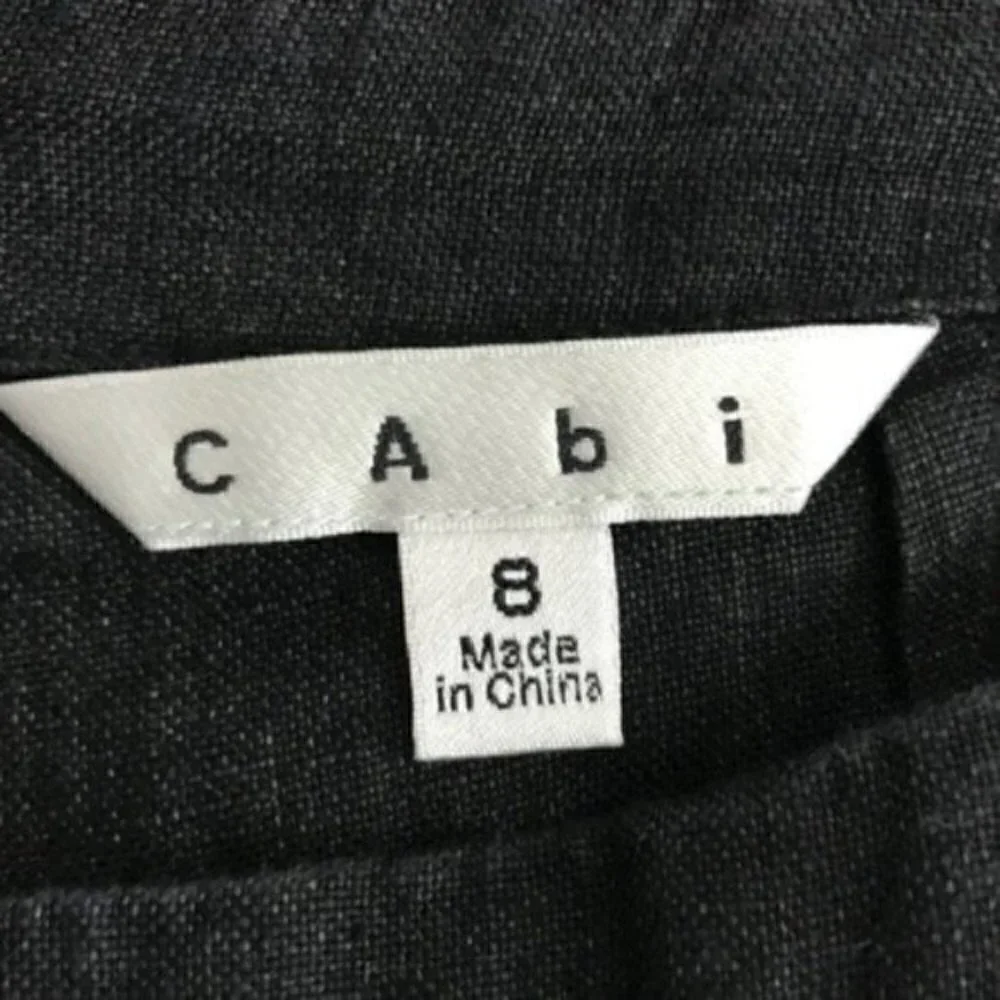 CABI 100% linen wide leg trousers sz 8 style #335